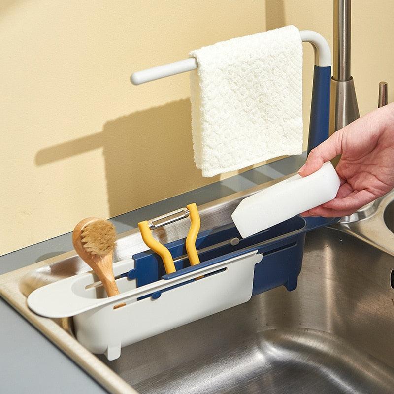 Rack de armazenamento para pia de cozinha
