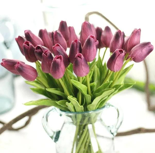 Buquê de Tulipas Artificiais em Seda